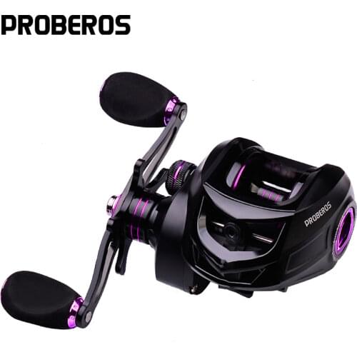 PROBEROS Fishing Reel 7.2:1High Speed 10KG Max Drag Baitcasting Reel Metal Spool Bait Casting Reel 12 Level Magnetic Brake
