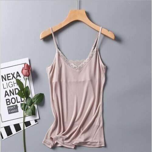 Silk vest pure silk women lace v neck nightdress health home pajama with sex black vest spring and summer 2020 new the insid