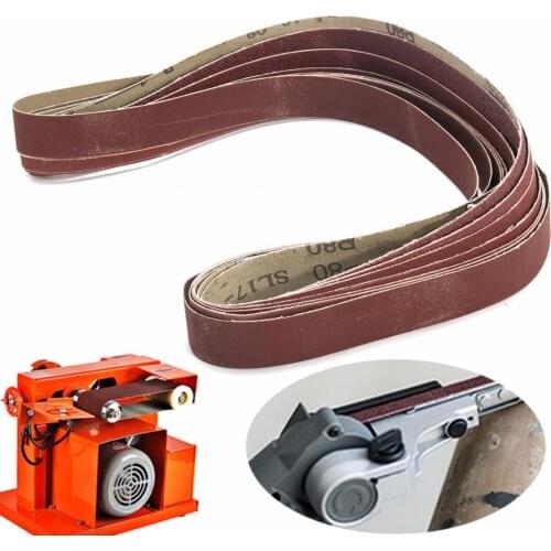 7pcs New 2.5*106cm Sanding Belts 80 150 240 320 400 600 1000 Grit Sander File