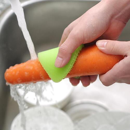 Silicone Cleaning Brush Magic Bowl Dish Cleaning Sponges Scouring Pads Pot Pan Cleaner Brush Kitchen Cleaning Tool