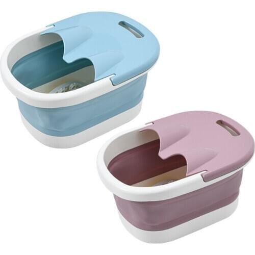 Folding Foot Bathtub Portable Bath Barrel Wash Tub Massage Bucket Travel Feet Basin Home Pedicure