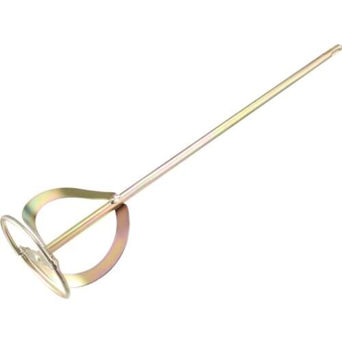 Uxcell Paint Mud Mixer 100mm Dia. 465mm Long Cement Compound Drywall Tool for Electric Hammer Shank Carbon Steel