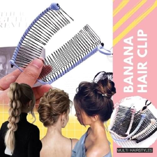 Women Magic 20/30 Hair Combs Vintage Banana Hair Clip Flexibel Hairclip Stretchable Double Slide Comb Clip Hairpins Hair Tools