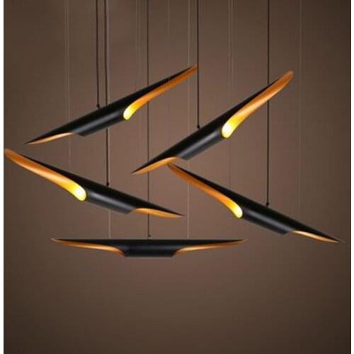 2018 Northern Europe Coltrane Oblique Aluminum Tube Chandelier Art Personality Restaurant Bar Cafe Decorate Light