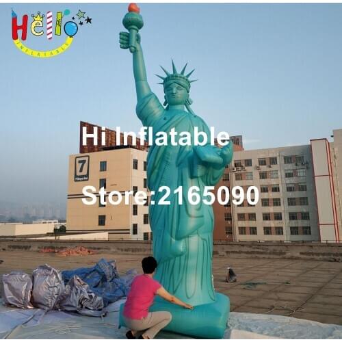 5 m high promotion inflatable statue liberty model statue of liberty for advertising