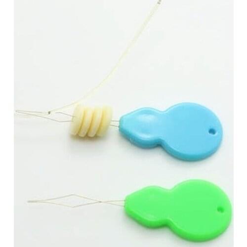 5pcs Long Mouth Copper Wire Needle Threader Grandma Hand Craft Machine Sewing Stitch Needle Through Gadget for Elderly(easy use)