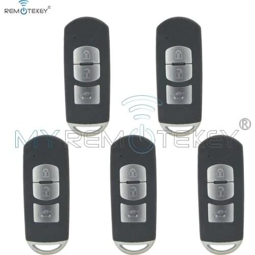 5pcs New Style Smart Key Case Car Key Cover 3 Button For Mazda Replacement Car Key Shell Remtekey