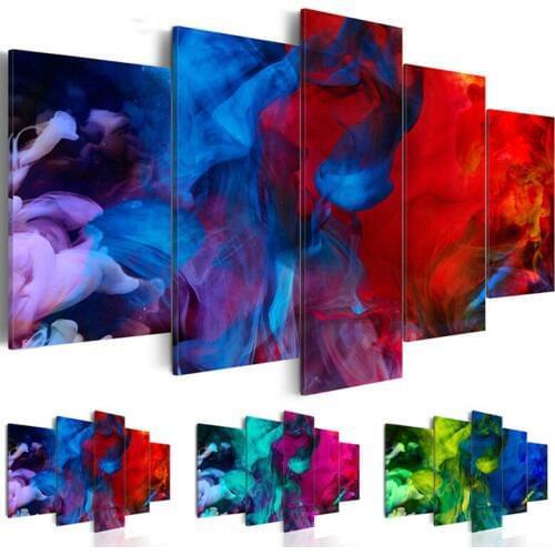 5d diy diamond painting Cross Stitch 5pcs square drill red abstract flower full diamond embroidery Christmas decoration ZP-1297