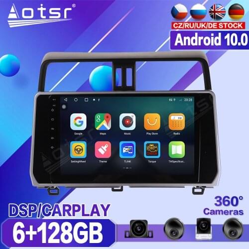 For Toyota Land Cruiser Prado 2018 2019 Car Multimedia Player Recorder Stereo Android Radio GPS Auto Audio Navigation Head Unit