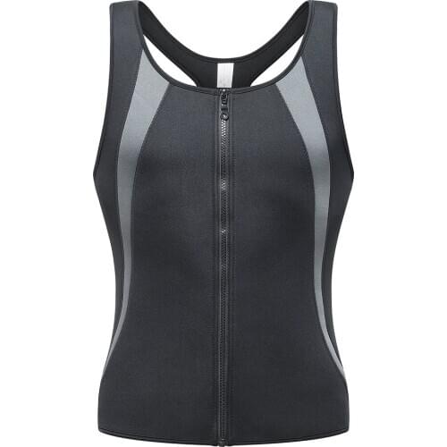 Men Neoprene Sweat Waist Trainer Vest Sauna Corset Suit Body Shaper Top Workout Sport Tummy Control Weight Loss Shapewear Band