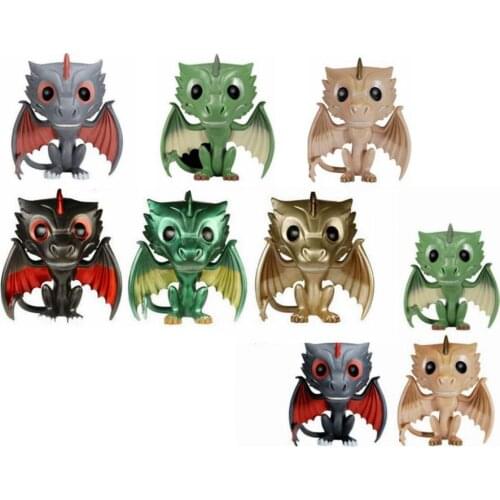 Games Drogon 16# RHAEGAL 20# VISERION 22# of Throned Vinyl Action Figures Collection Model Children Toys