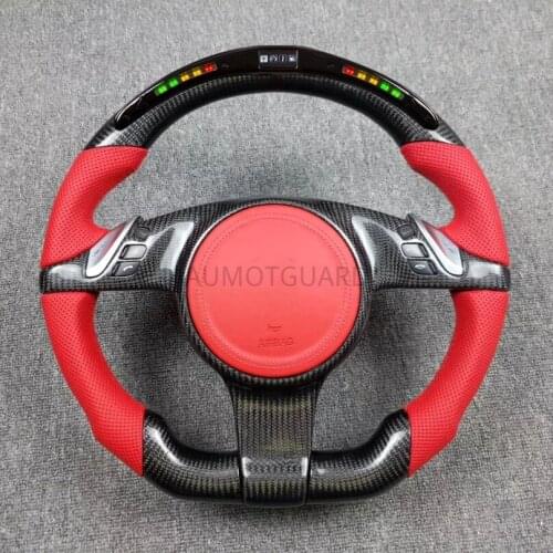 Custom LED Carbon Fiber Steering Wheel For Porsche 911.1 970 958 Panamera Cayenne Racing Wheel Convertible