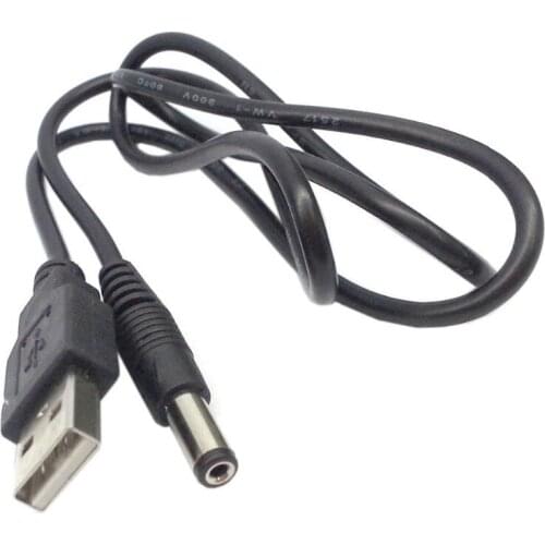 CYSM 100cm USB 2.0 A Type Male to 5. 5mm DC Power Plug Barrel Connector 5V Cable