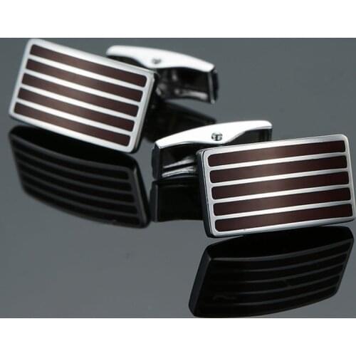 Red stripe Cufflinks brand new fashion jewelry enamel process Cufflinks mens business shirt suit pin badge button gifts