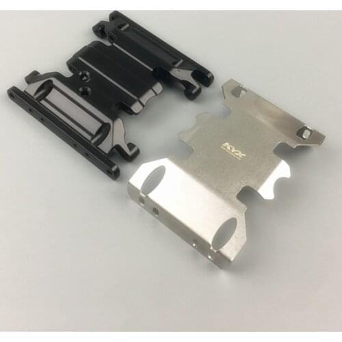 KYX Racing Gearbox Bottom Base Mount Middle Skid Plate & Chassis Guard Chassis Armor for RC Crawler Car Axial SCX10 II 90046