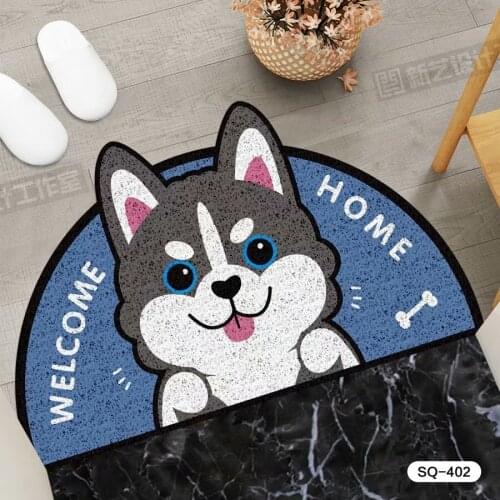 Cute Cartoon Home Entrance Door Mat Carpet PVC Non-slip Floor Mat Rugs Welcome Mat Kitchen Rugs for Living Room
