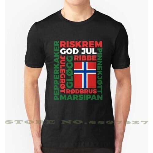 Norway Christmas Norwegian Julemat God Jul Graphic Custom Funny Hot Sale Tshirt Xmas Norsk Norge Norwegian Julebord Norway