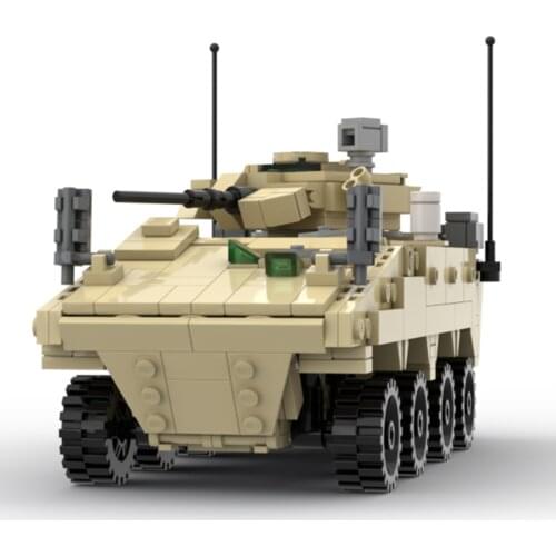Customized)509Pcs MOC Static Military Armored Bricks Model Building Blocks Wheeled Combat Vehicle Toy Gift