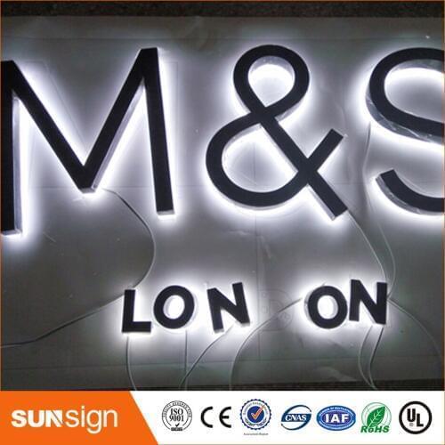 Stainless Steel Backlit Led Channel Letter Sign