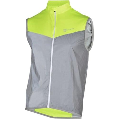 ROCKBROS Reflective Outdoor Vest Running Safety Jersey Sleeveless Breathable Vest Night Walking Vest Coat Cycling Bike Bicycle