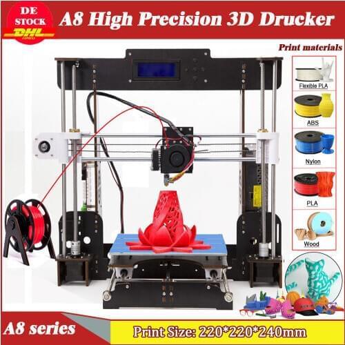CTC A8 W5 3d Printer High-precision Extruder Reprap Prusa i3 3D Printer Kit DIY Impresora 3d with PLA Filament