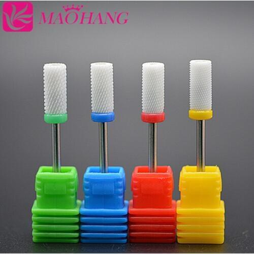 1pcs nail art salon tools Ceramic nail drill bit mill file for nail art electric drill manicure machine Accessories