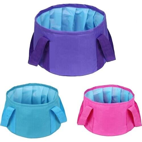 1pcs Foot Bucket Water Bag Outdoor Camping hiking Portable Travel 12L Folding for Basin Wash Indoor Picnic Accessories