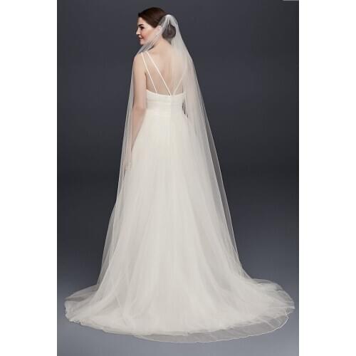 1 Layer Wedding Veil Soft tulle Pencil Edge 2 Meters Bridal Veil