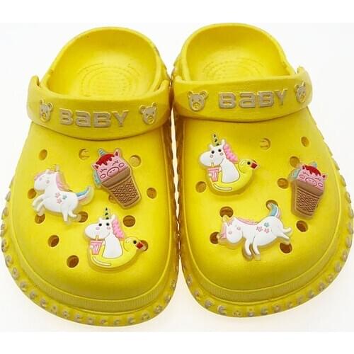 10pcs PVC Unicorn Glowing Croc Charms Jibz Fluorescence Shoe Charms Shoe Accessories Shoe Decorations Kids Gift