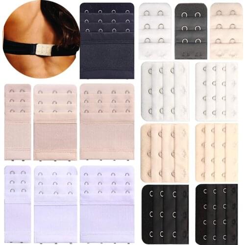 3pcs Bra Extenders Strap Extension 3 Hooks 2 Rows Women Intimates Lengthened Bra Hook Extenders Womens Accessoires 2/3/4Buckles