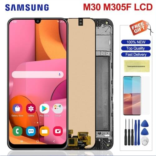 6.4'' Original Screen For Samsung Galaxy M30 LCD Display Touch Screen Digitizer Assembly For Samsung M30 M305F 305G M305M Lcd