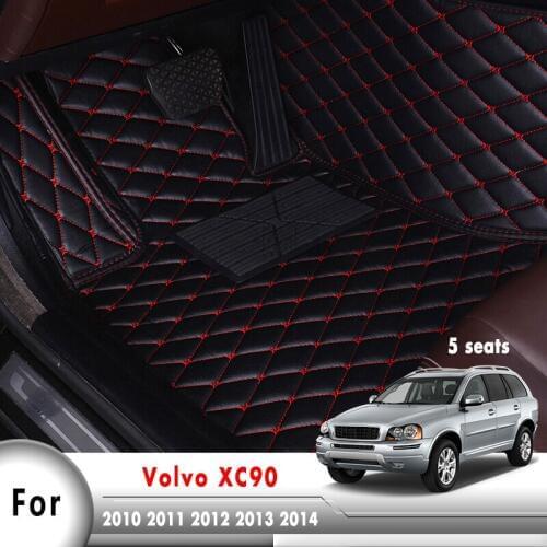 Car Floor Mats For XC90 2010 2011 2012 2013 2014 5 seats Custom Carpets Auto Interior Rugs Accessories For Volvo XC90