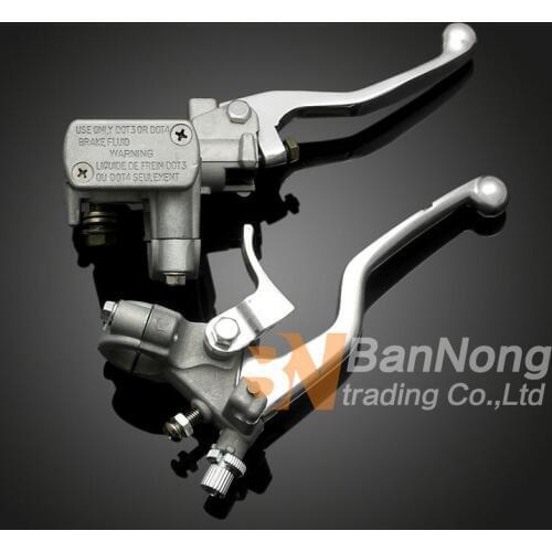 Free Shipping Dirt Motorcycle Left&right set Clutch Lever Hydraulic brake Master Cylinder For Honda CRF125 CRF250 CRF450
