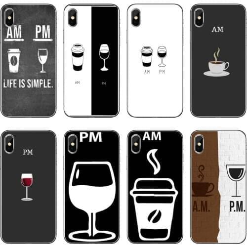 Coffee Wine Cup Accessories Phone Case For Huawei P20 P30 P40 Pro P10 P9 Lite Y5 Y6 Y7 Y9 P Smart Plus 2018 2019
