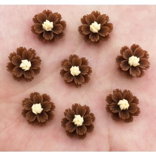 New 150pcs Resin 13mm Colorful 3D Flower Flatback Stone Scrapbook Wedding DIY Ornaments Applique Crafts G420*5