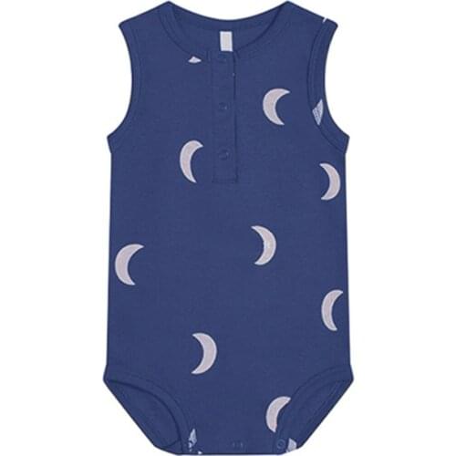 Baby Girl Casual Romper Toddler Sleeveless Printed Jumpsuits For Boy Girl Korean Style Infant Cotton Summer Clothing 0-24M