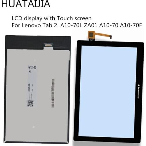 For Lenovo Tab 2 A10-70L ZA01 A10-70 A10-70F 2gen Tablet Full Sensor Digitizer Assembly 10.1 LCD Display With Touch Screen