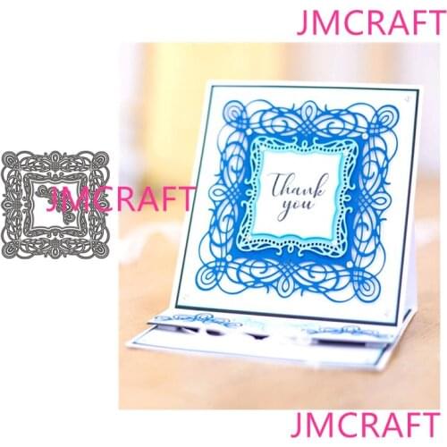JMCRAFT Square Lace Border Embellishment #6 Metal Cutting Die For Scrapbooking Practice Hands-on DIY Album Card Handmade Tool