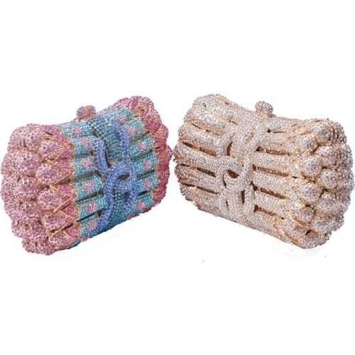 Rhinestone Clutch Party Bag Wedding Bag Party Bag Party bag Crystal jaw-dropping color handbag