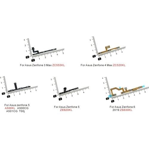 Power On Off Switch & Volume Side Key Button Flex Cable For Asus ZenFone 3 4 Max 5 6 A500KL ZC520KL ZC553KL ZE620KL ZS630KL
