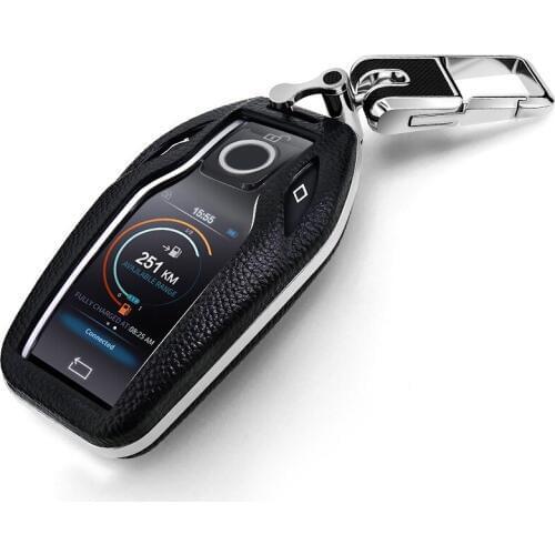 Leather Car LED Display Key Cover Case for BMW 5 7 series G11 G12 G30 G31 G32 i8 I12 I15 G01 X3 G02 X4 G05 X5 G07 X7