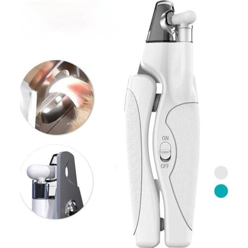 Pet Nail Clipper Professional Light Dog Nail Clipper USB Charging Safety Ergonomic Handle Pet Nail Clipper Cat and Dog Grooming