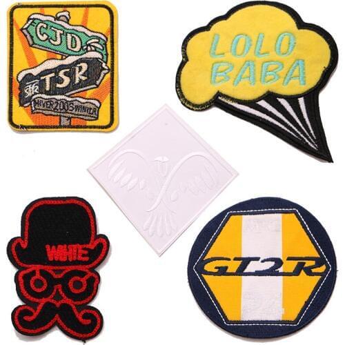 Cartoon Decorative Road sign ice cream pattern icon Embroidered Applique Patches For DIY Iron on Badges Stickers on a backpack