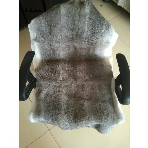 Natural grey color genuine rabbit skin fur raw DIY material plates car seat cushion chair cushion clothes fabric