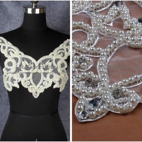 New off white/black polyester clothes/dress applique Sewing Clothes patches Diy Accessories Craft Decoration 1piece