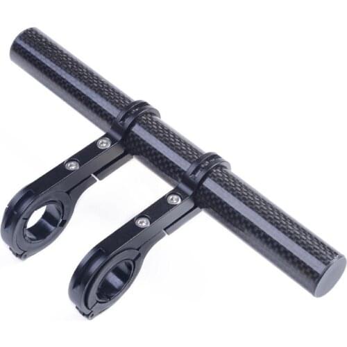 New Carbon Tube Bike Flashlight Holder Handle Bar Bicycle Accessories Extender Mount Bracket