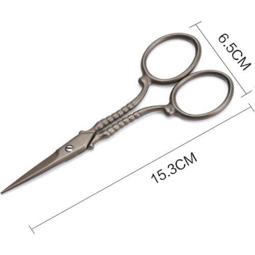 40pcs 15cm Retro cut hair scissors make up nose trimmer cutting barber makas eyebrow daily scissor shears hairdressing scissors