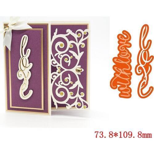 Letters With Love Metal Cutting Dies Stencils for DIY Scrapbooking Photo Album Decorative Embossing Paper Card Crafts Die Cut
