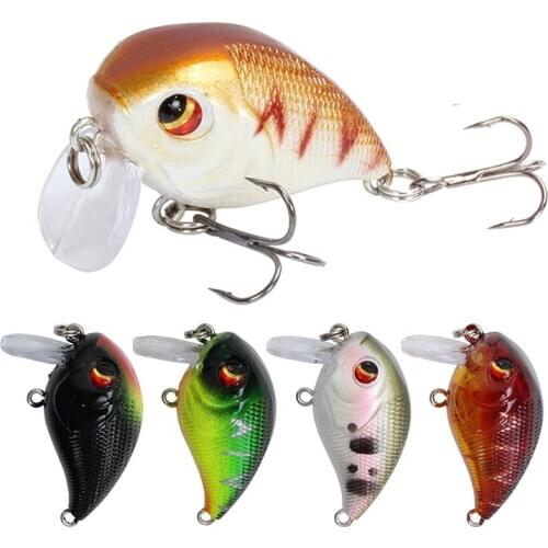 Mini Crankbait Fishing Lure 4.5cm/7.4g Topwater Wobblers Artificial Hard Bait Swimbait Minnow Trout Bass Carp Fishing Tackle