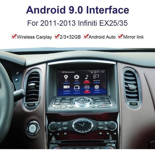 Android system car Radio player Video interface for Infiniti EX25/EX35 2011-2013 GPS navigation interface support Youtube